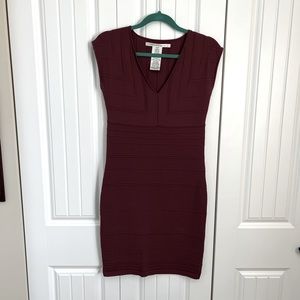 burgundy bodycon max studio dress, size M (I think), beautiful on
